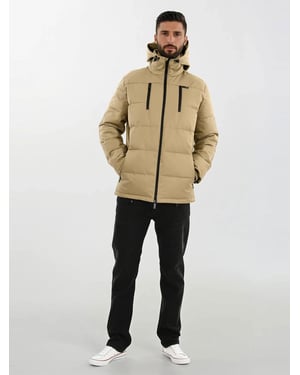 Arctic Seven Herr Vinter Quiltad Jacka AS-455 – Slitstark Outdoorjacka Med Huv & Väderskydd
