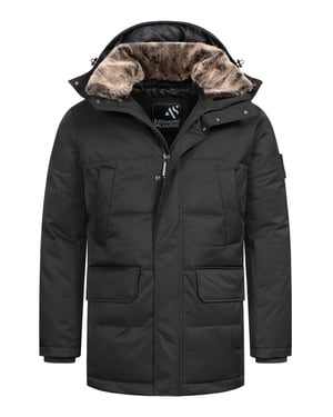Alessandro Salvarini Heren Winterjas AS-456 – Stijlvol, Waterafstotend Met Afneembare Capuchon