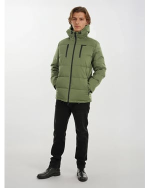 Arctic Seven Herr Vinter Quiltad Jacka AS-455 – Slitstark Outdoorjacka Med Huv & Väderskydd