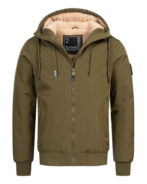 Alessandro Salvarini Herr Vinterjacka AS-431 – Varm Med Teddyfoder & Huv