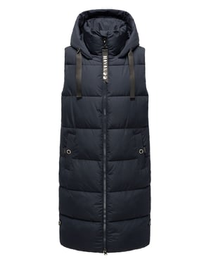 Navahoo dames lange bodywarmer Schnuffelchen – Warm & Stijlvol met Capuchon