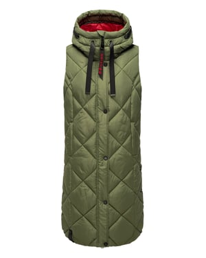 Navahoo lange dames bodywarmer Schnuckel – Modern & Met Capuchon