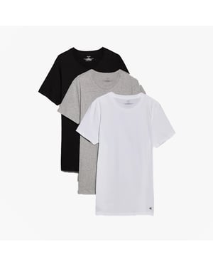 Calvin Klein 100% Bomull 3-Pack Herr T-shirts Svart/grå Melangé/vit