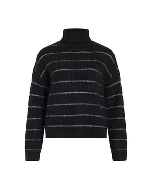 Vila vizaza rollneck l/s glitter knit to 14109970 gun metal