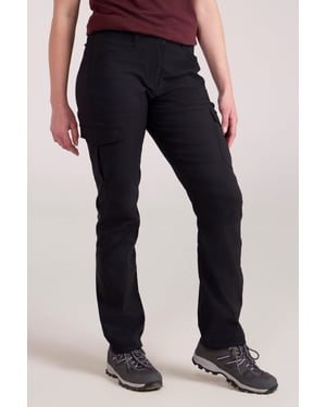 'Conniston' Women's Cargo Trousers Quick Dry Stretchy Camping Hiking Pants Black