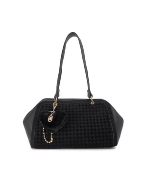Dune Accessories Decisively - Woven Suede Shoulder Bag
