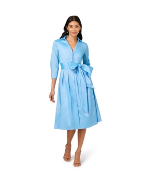 Taffeta Shirt Midi Dress