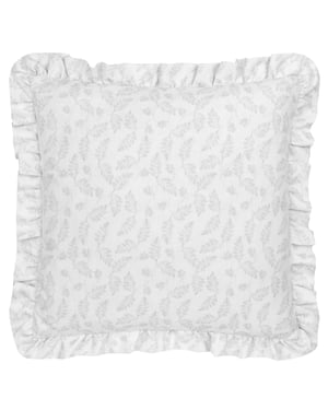 Wylder Chloe Printed Ruffle Cushion Cover, Soft White,