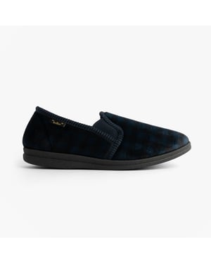 Dr Keller Darren Guss Mens Slippers Navy