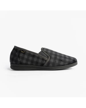 Dr Keller Darren Guss Mens Slippers Grey