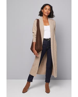 Longline Maxi Cable Cardigan