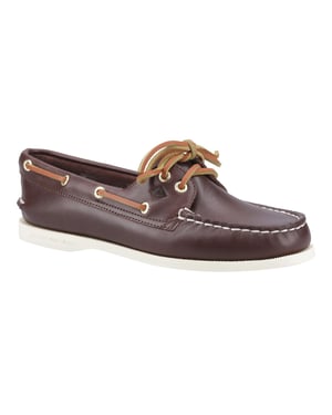Sperry Authentic 2 Eye Leer Heren Bruine Bootschoenen
