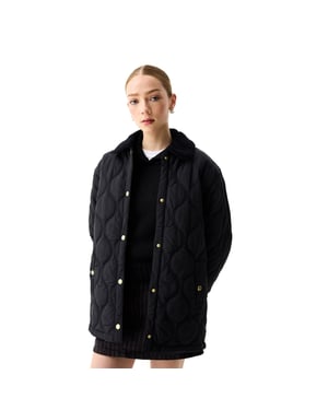 Hunter Witton Quilted Shacket Women's Black Quilted Jackets