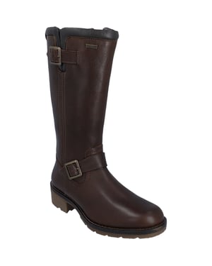 Hunter Skye Lange Leren Dameschoenen Bruin