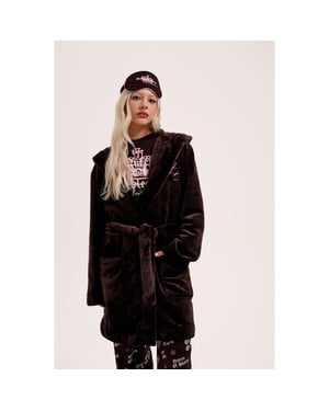 Juicy Couture Crown Polyester Dam Loungewear Morgonrock Brun
