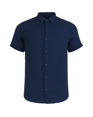Ted Baker Digmer Textured Lightweight Mens Navy Shirt