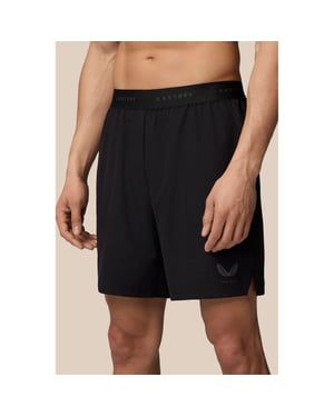 Castore Branded Elastic Shorts Polyester Men's Black Knee-Length Shorts