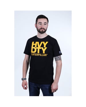 Caterpillar Zware Katoenen Mannen Zwarte Korte Mouwen T-Shirts