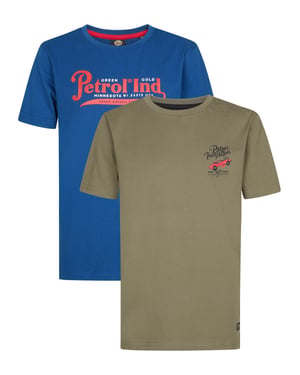 Petrol Industries - Jongens 2-Pack T-shirts met Logo Yazoo -