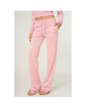 Juicy Couture Del Ray Byxor Polyester Kvinnor Juicy Pink Joggers