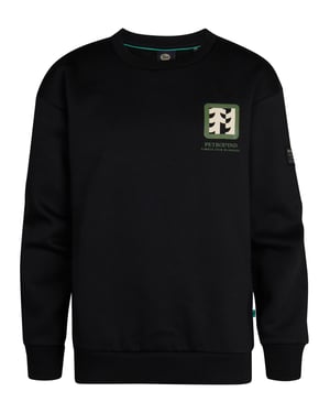 Petrol Industries - Jongens Backprint Sweater Pocono - Zwart