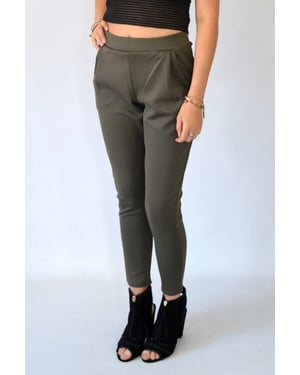 Scuba Pleat Front Crop Trousers