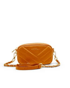Opera – Gewatteerde mini clutch – Bruin