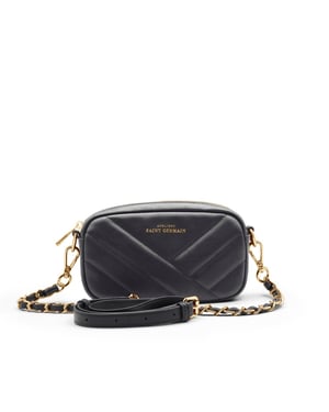 Opera – Quilted mini clutch – Black