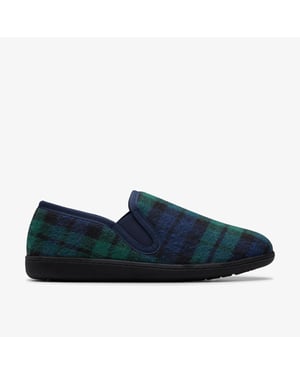 Haworth Ease Navy Check Slippers