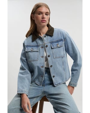 Denim and Cord Mix Jacket
