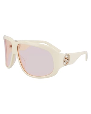 Lo736s Cream Shield Sunglasses