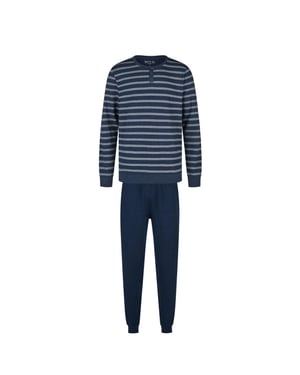 Phil & Co Heren pyjama set interlock donker gestreept