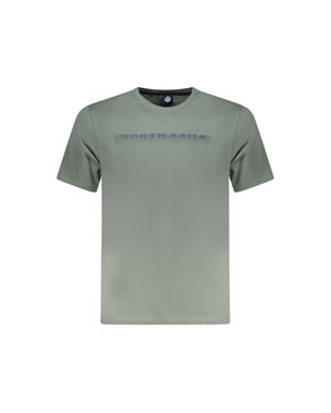T-shirt med kort ärm och rund hals