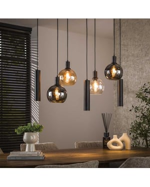 Hoyz hanglamp sfera tricolore 4+3-lichts artic
