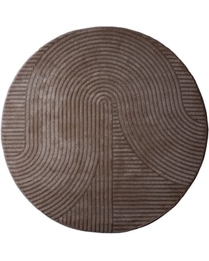 Veer Carpets Vloerkleed ella brown rond ø200 cm