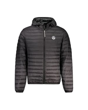 Gequiltede Hooded Jacket Model Zwart