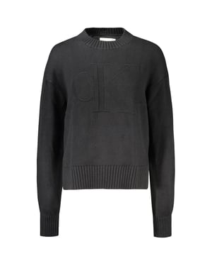 Rundhalsad Tröja med Broderad Logotyp