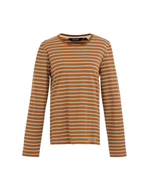 Regatta Dames/Dames Federica Stripe T-shirt met lange mouwen (Geglazuurde Gember/Licht Vanille)
