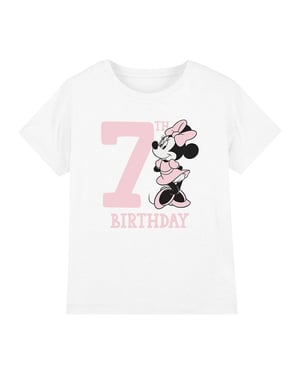 Disney Kinderen/Kinderen Minnie Mouse 7e Verjaardag T-Shirt (Wit)