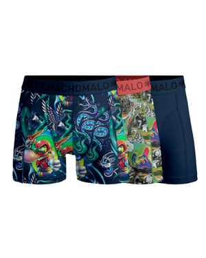 Muchachomalo Jongens 3-pack boxershorts new school