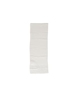 Witte Gebreide Sjaal met Textuurpatroon