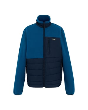 Regatta Mens Frankie Borg Full Zip Hybrid Jacket (Navy/Snorkel Blue)