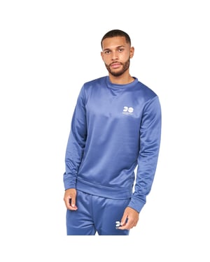 Crosshatch Heren Langtons Crew Neck Track Top (Blauw Indigo)
