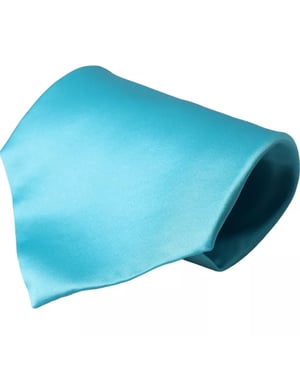 Zijde Stropdas Turquoise Effen