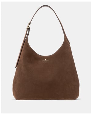 454 Suede Mixed Materials Large Shoulder Bag