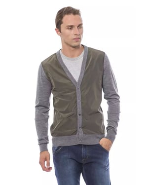 Stickad Cardigan Tvåfärgad Stil