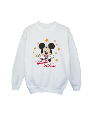 Disney Jongens Mickey Mouse Sterren Sweatshirt (Wit)