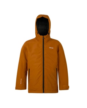Regatta Childrens/Kids Frelton Waterproof Jacket (Pumpkin Spice/Black)