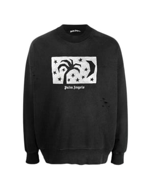 Palm Angels Heren Nachtluchthemd (Zwart)