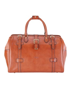 Genuine Leather Tan Duffle Holdall Vintage Travel Gym Bag - Windsor
